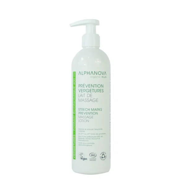 Lait de Massage Prévention Vergetures 400 ml - Alphanova